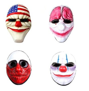 Payday2 Movie Mask : Dallas,Hoxton,Wolf,Chains Resin Mask