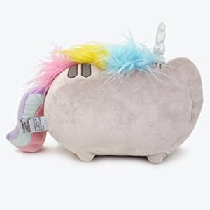 pusheen cat with unicorn plush