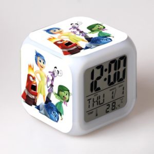 Inside Out 7 Colors Change Digital Alarm LED Clock 23