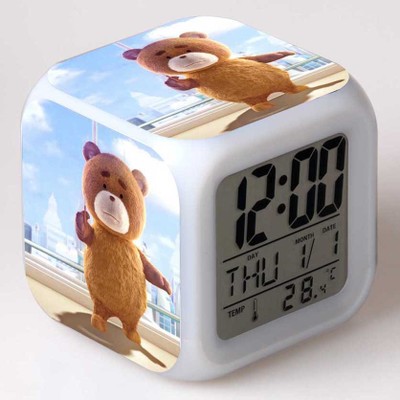 Ted 7 Colors Change Digital Alarm LED Clock 1