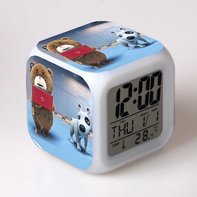 Ted 7 Colors Change Digital Alarm LED Clock 7