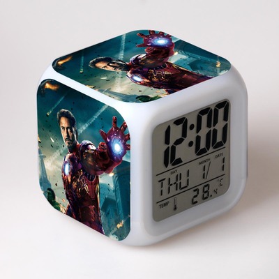 The Avengers 7 Colors Change Digital Alarm LED Clock 17