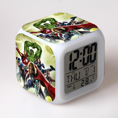 The Avengers 7 Colors Change Digital Alarm LED Clock 19