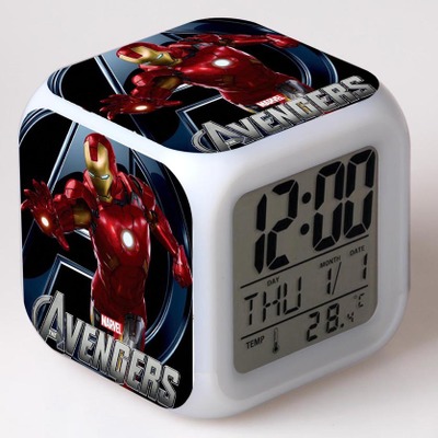 The Avengers 7 Colors Change Digital Alarm LED Clock 22
