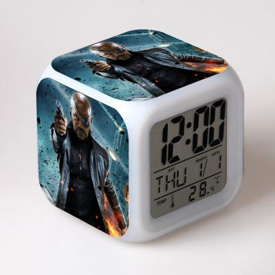 The Avengers 7 Colors Change Digital Alarm LED Clock 23