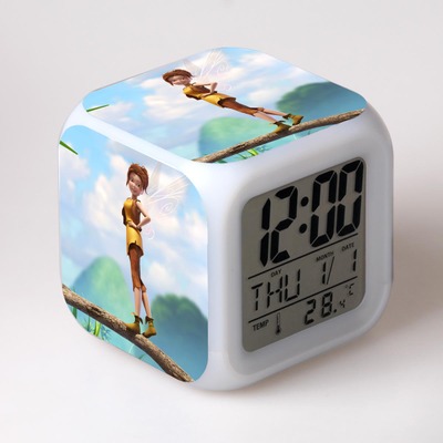 Tinker Bell and the Pirate Fairy 7 Colors Change Digital Alarm LED Clock 1