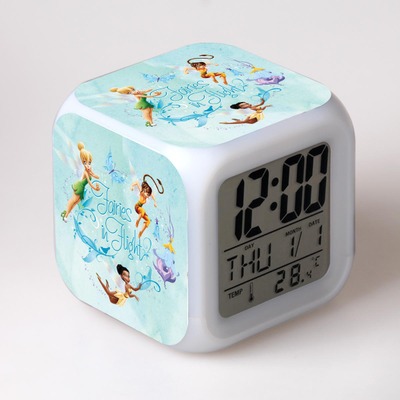 Tinker Bell and the Pirate Fairy 7 Colors Change Digital Alarm LED Clock 11