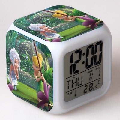 Tinker Bell and the Pirate Fairy 7 Colors Change Digital Alarm LED Clock 13