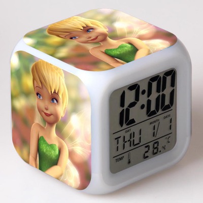 Tinker Bell and the Pirate Fairy 7 Colors Change Digital Alarm LED Clock 14