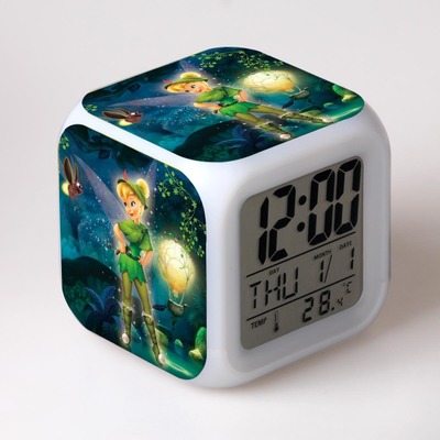 Tinker Bell and the Pirate Fairy 7 Colors Change Digital Alarm LED Clock 16