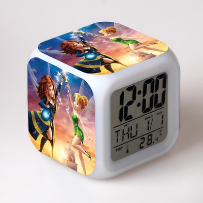 Tinker Bell and the Pirate Fairy 7 Colors Change Digital Alarm LED Clock 18