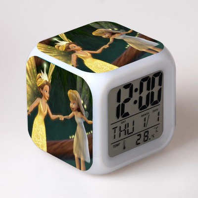 Tinker Bell and the Pirate Fairy 7 Colors Change Digital Alarm LED Clock 19