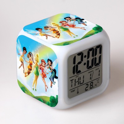 Tinker Bell and the Pirate Fairy 7 Colors Change Digital Alarm LED Clock 21