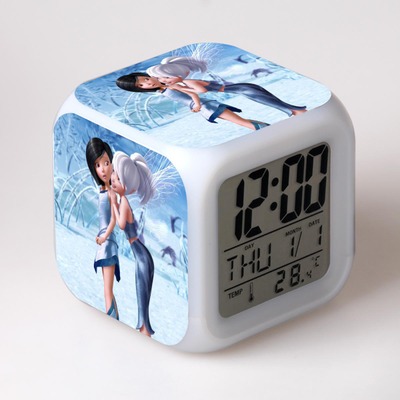 Tinker Bell and the Pirate Fairy 7 Colors Change Digital Alarm LED Clock 22