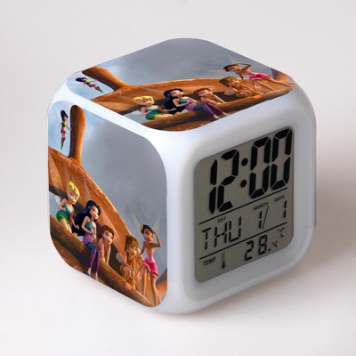 Tinker Bell and the Pirate Fairy 7 Colors Change Digital Alarm LED Clock 4