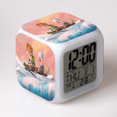 Tinker Bell and the Pirate Fairy 7 Colors Change Digital Alarm LED Clock 5