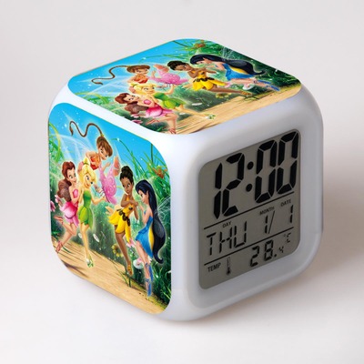 Tinker Bell and the Pirate Fairy 7 Colors Change Digital Alarm LED Clock 7