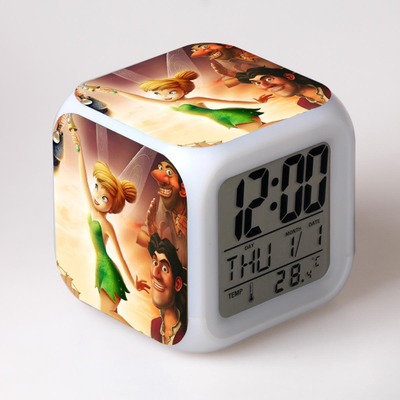 Tinker Bell and the Pirate Fairy 7 Colors Change Digital Alarm LED Clock 9
