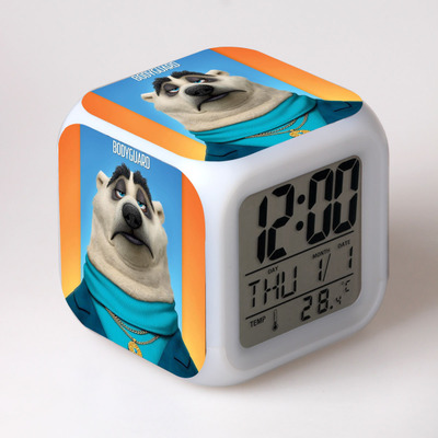 Zootopia 7 Colors Change Digital Alarm LED Clock 23