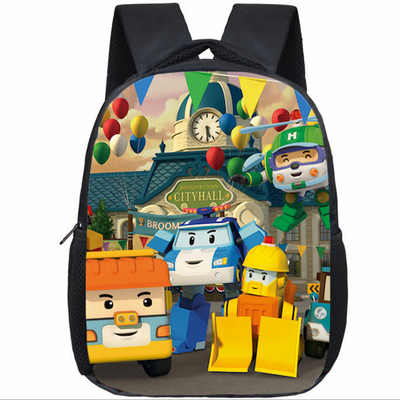 12 Inch Traffic Safety with Poli Children's Backpack Kids School Cute Daily Bag Kindergarten Bags Girls Boys Waterproof Ruckpack - Image 17