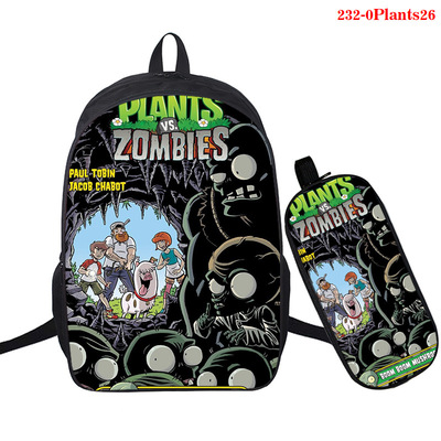 16 Inch Plants vs. Zombies Backpack School Bag+Pencil Bag - Image 4