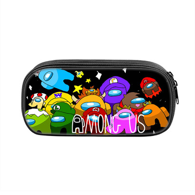 Among Us Cosmetic Bags Boys Girls Children Large Pencil Case Purse Storage Bags Women Men Multifunction Makeup Bag