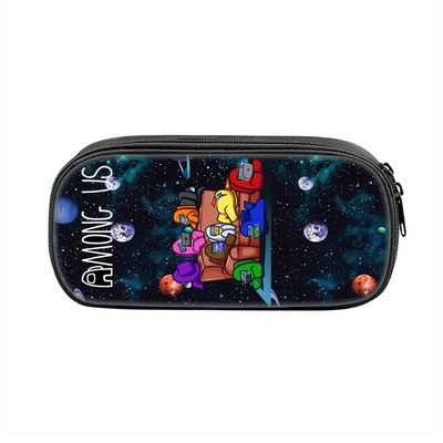 Among Us Cosmetic Bags Boys Girls Children Large Pencil Case Purse Storage Bags Women Men Multifunction Makeup Bag - Image 4