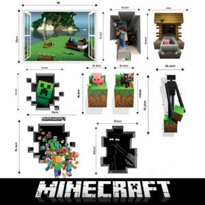 Minecraft 3D stereo environmental protection stickers stickers