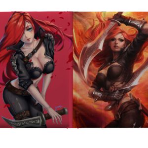 League of Legends catherina catherine Double sided Ipad case