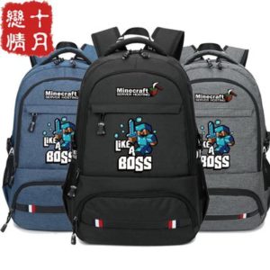 Minecraft Canvas Backpack Minecraft School Bag