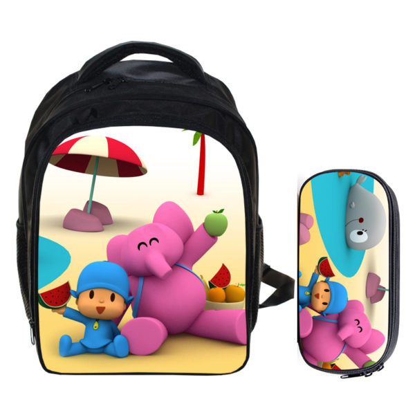 13 Inch POCOYO Backpack School Bag+Pencil Case - Image 3