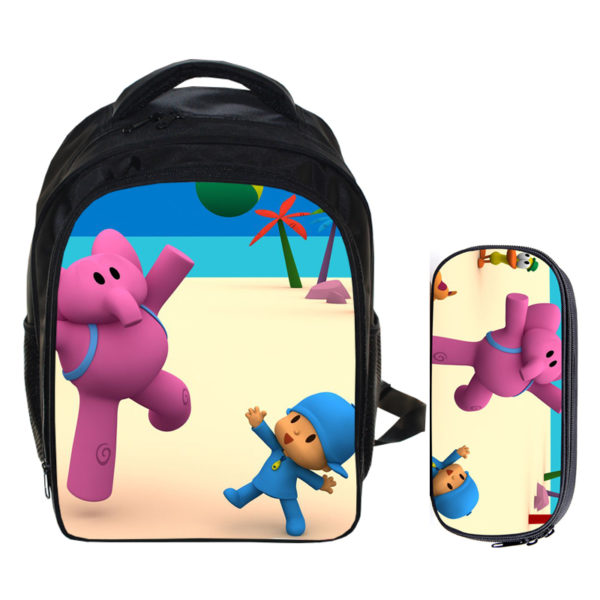 13 Inch POCOYO Backpack School Bag+Pencil Case - Image 4