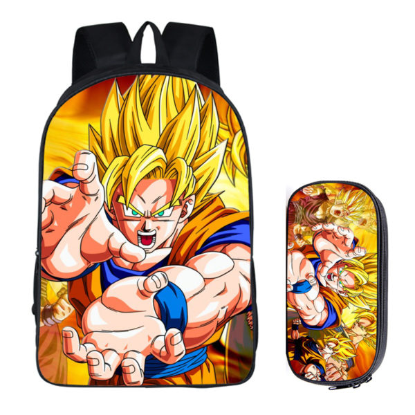 16 Inch Dragon Ball Backpack School Bag+Pencil Bag