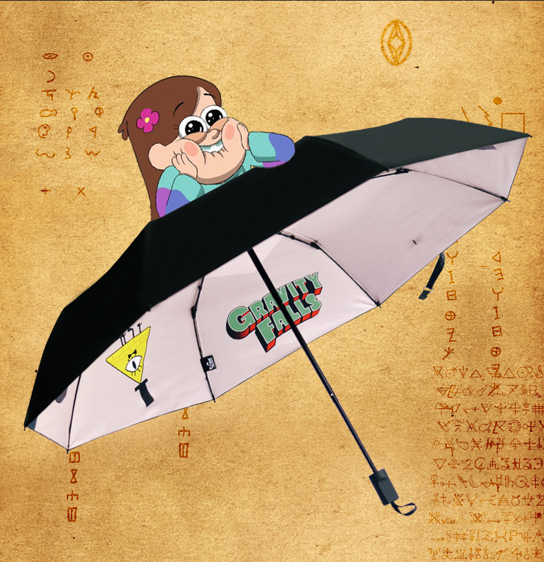 Gravity Falls Foldable Umbrella Sunny and Rainy Sunscreen Anti-uv Umbrella