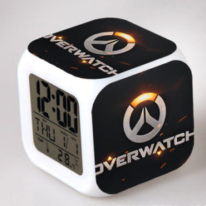 Overwatch 7 Colors Change Digital Alarm LED Clock