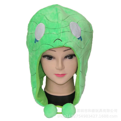 Autumn and winter cartoon plush ear protection hat anime surrounding creative funny hem ball adult prop hat - Image 9
