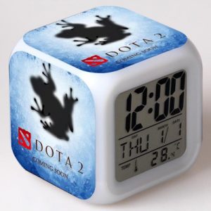 DOTA2 7 Colors Change Digital Alarm LED Clock