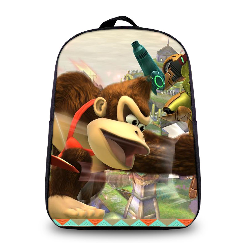 12″Donkey Kong Backpack School Bag for kids