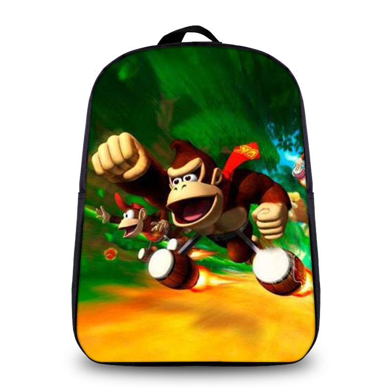 12″Donkey Kong Backpack School Bag for kids