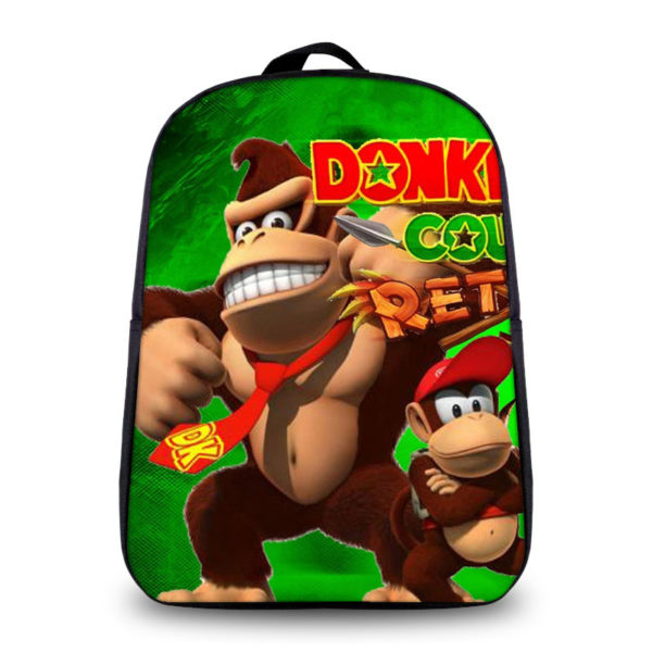 12″Donkey Kong Backpack School Bag for kids