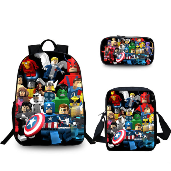16″LEGO Backpack School Bag Combo