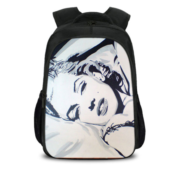 16Marilyn Monroe Backpack School Bag Black
