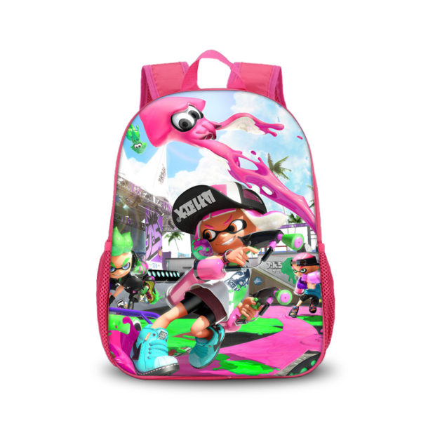 16‘’Splatoon 2 Backpack School Bag Red