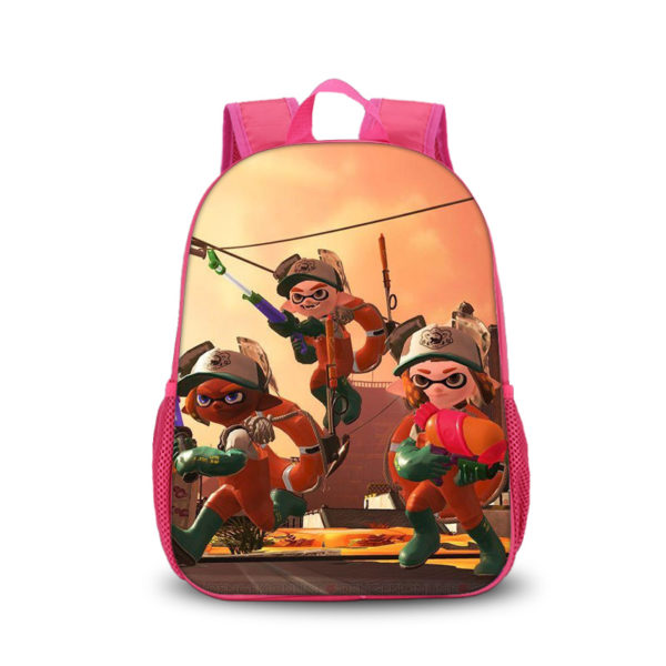 16‘’Splatoon 2 Backpack School Bag Red