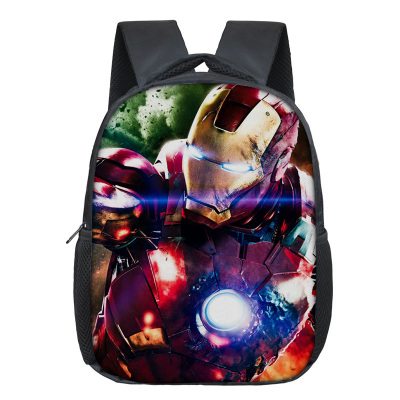 12 Inch Iron Man Children's Backpack Kids School Cute Daily Bag Kindergarten Bags Girls Boys Waterproof Ruckpack - Image 12