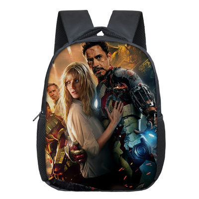 12 Inch Iron Man Children's Backpack Kids School Cute Daily Bag Kindergarten Bags Girls Boys Waterproof Ruckpack - Image 21