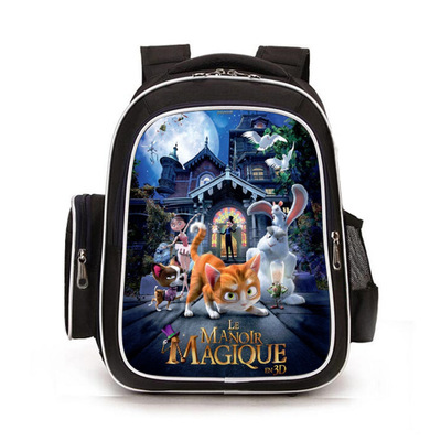 16‘’The House of Magic Backpack School Bag Black Big Side Bag