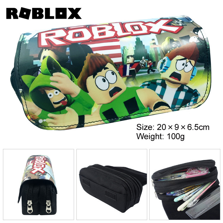 Roblox Game Cartoon Pencil Case Boys Girls Primary Middle School Students  Large Capacity Stationery Storage Pouch Pen Bag