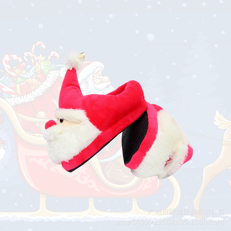 Santa Claus Winter Soft Plush Slippers - Image 3