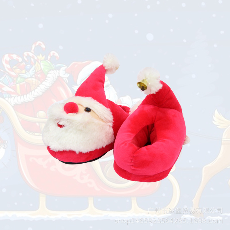 Santa Claus Winter Soft Plush Slippers - Image 2